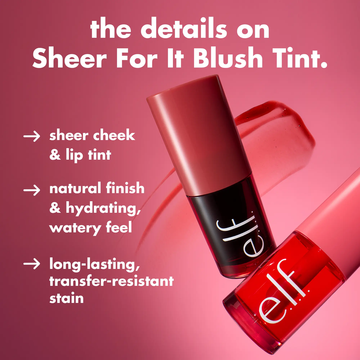 e.l.f. Sheer For It Cosmetic Blush Tint and Lip Stain