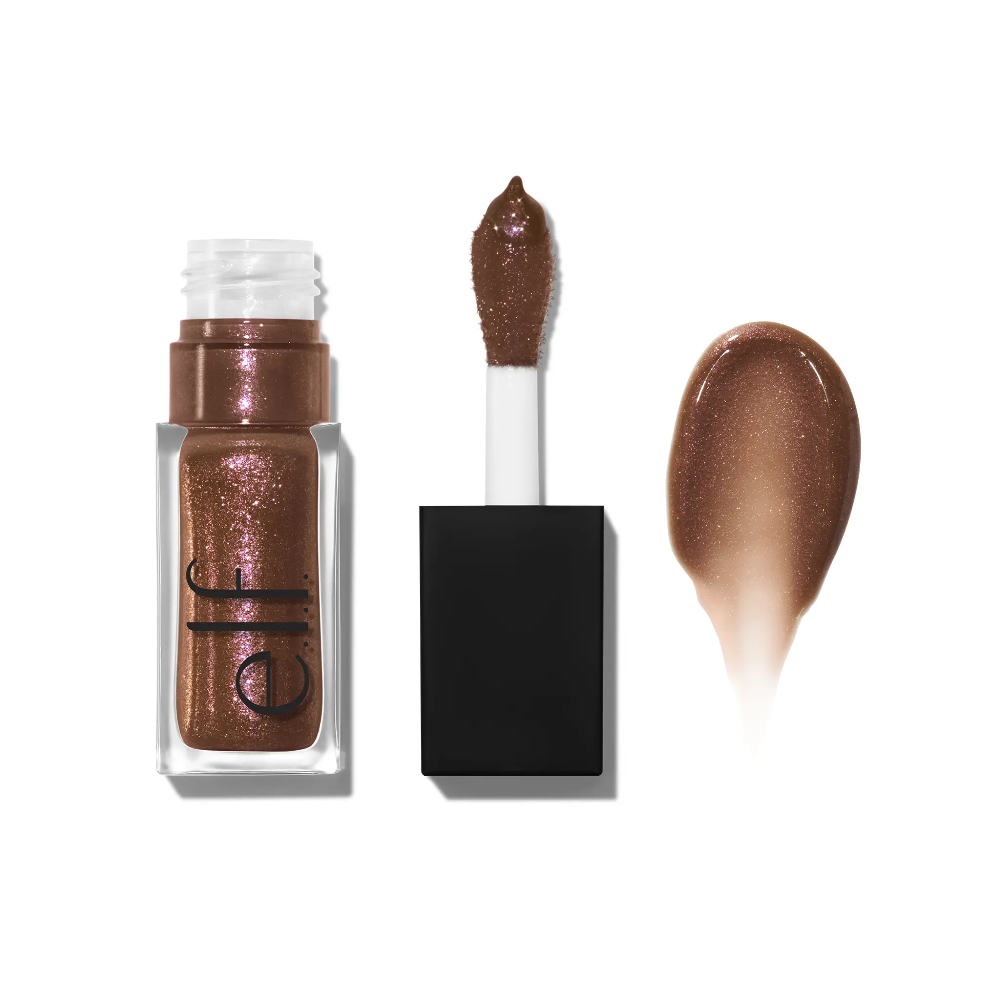 e.l.f. Glow Reviver Lip Oil Glimmer, Hydrating Lip Oil with Glitter Finish 7.6mL