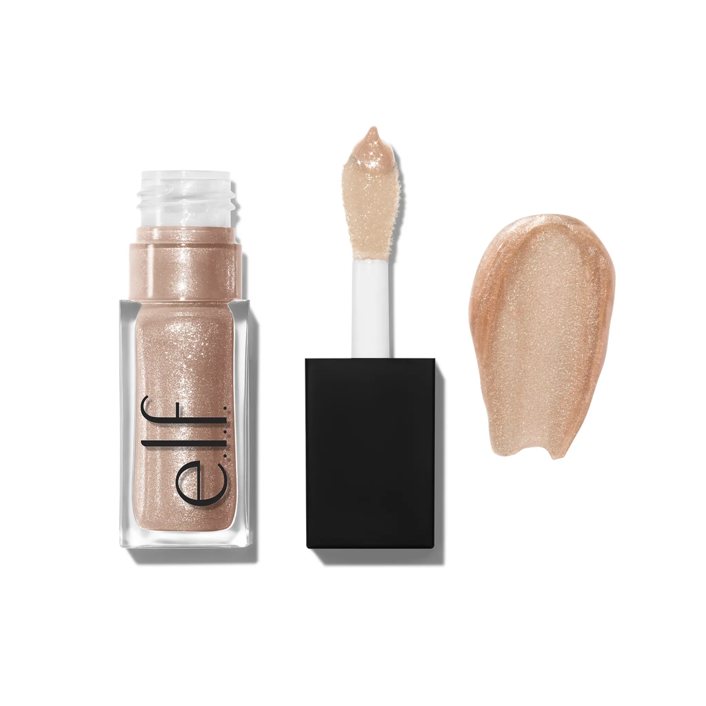 e.l.f. Glow Reviver Lip Oil Glimmer, Hydrating Lip Oil with Glitter Finish 7.6mL