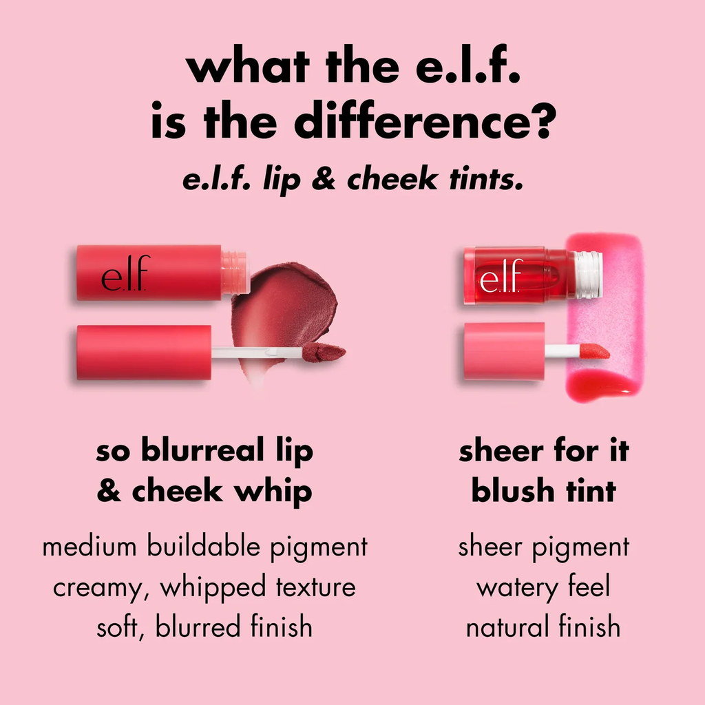 e.l.f. So Blurreal Lip & Cheek Whip - Lip & Cheek Color for Makeup Application